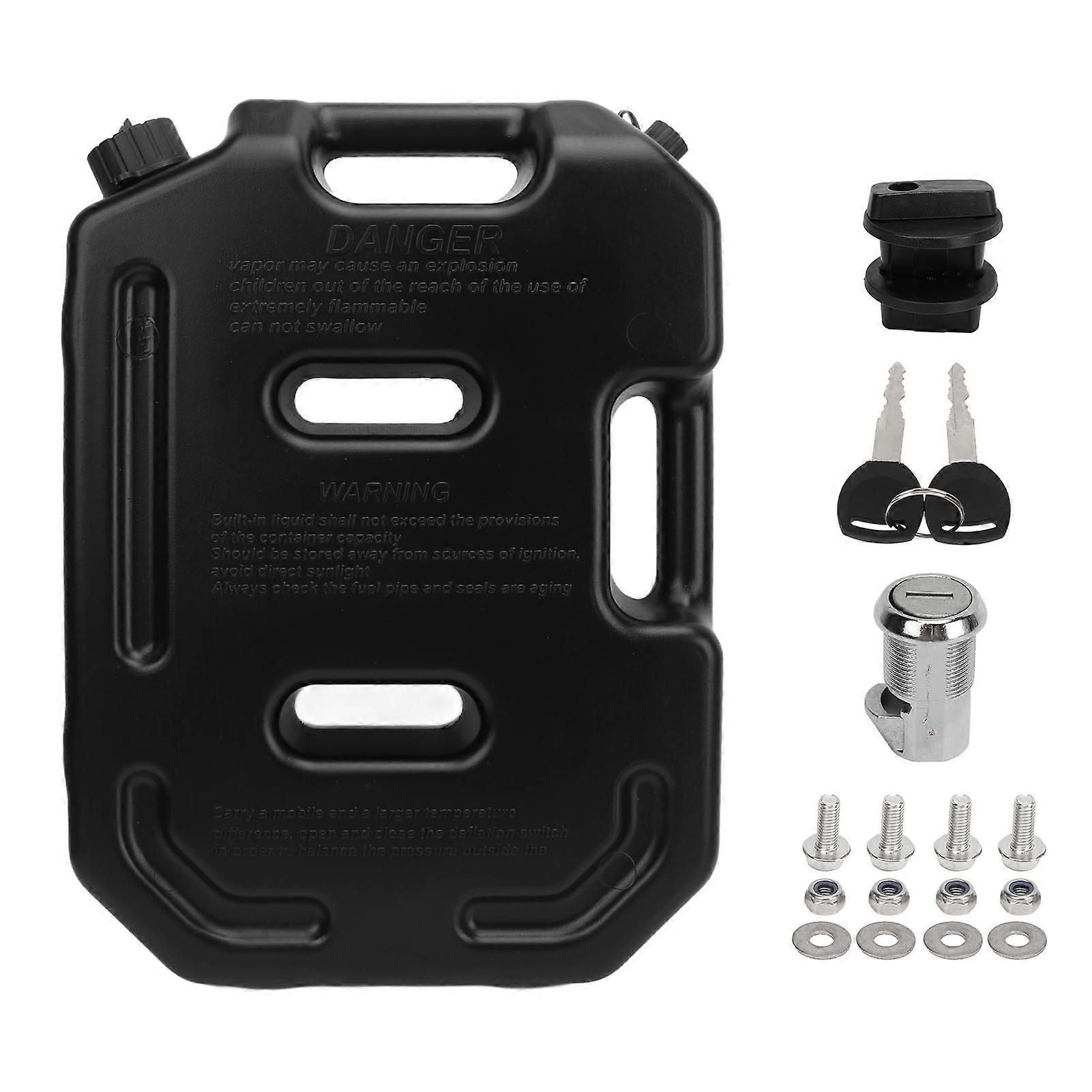 10L燃料油貯蔵タンク耐衝撃性緊急バックアップガソリンガス缶ユニバーサルオートバイオフロード車SUV ATVブラケット付き