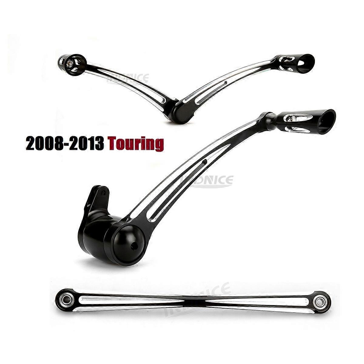ハーレーツインカムロードキングエレクトラストリートグライドFLHR FLHX FLHT FLTR 2008-2013用CNCカットブレーキシフターリンケージロッドレバー