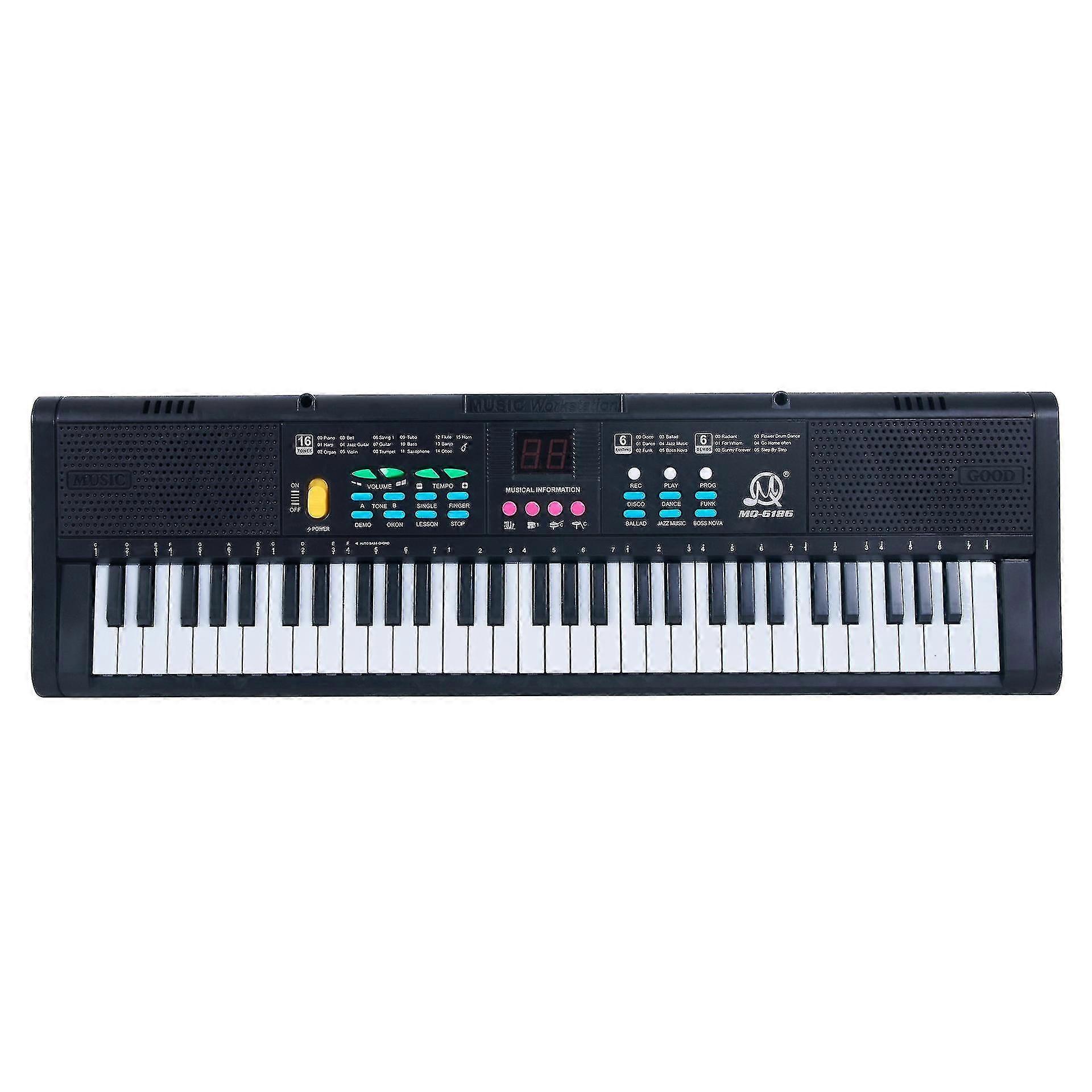61 Keys Piano Digital Music Electronic Keyboard Keyboard Black Electric Piano Kids Gift With Microphone Keyboard Instrument Hot!