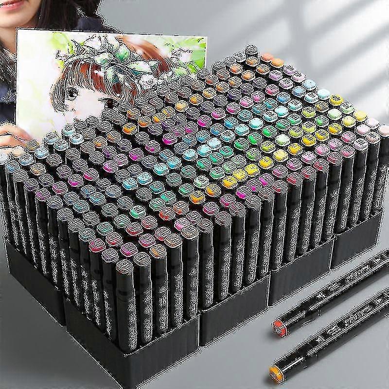 Soft Hair Note Pen Set Sketch Brush Marker Alcohol-based Comic Drawing Animation-subaoe