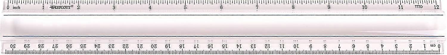 15571 Clear Data Processing Magnifying Ruler, 12 Inch