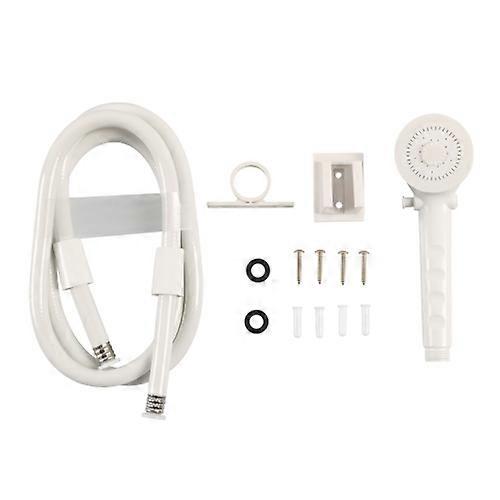 RV 1.5m Flexible Shower Pipe with Spray(White)