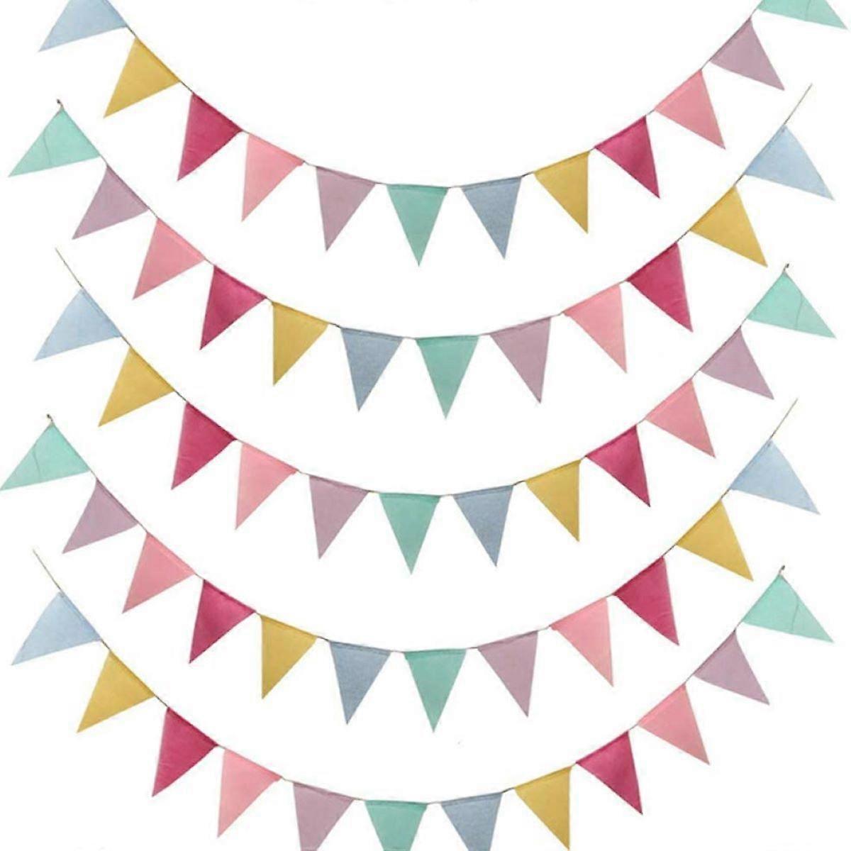 Fabric Bunting Banner Imitated Linen