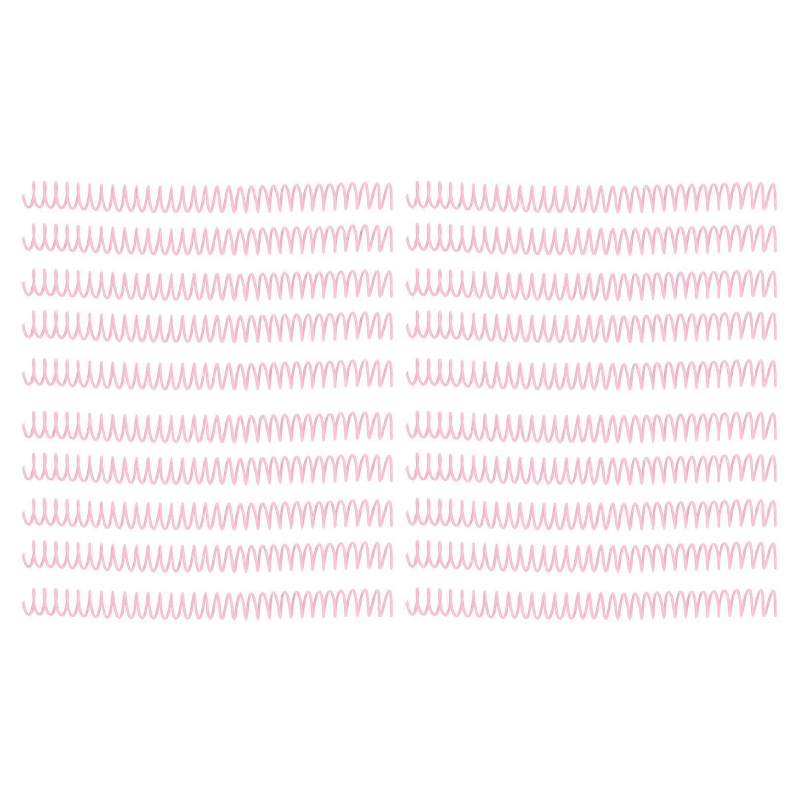 20 قطع لفائف ملزمة لولبية بلاستيكية 19 مم 3/4in معرف 30 ثقوب لوالب ل A4 A5 Notebook Pink