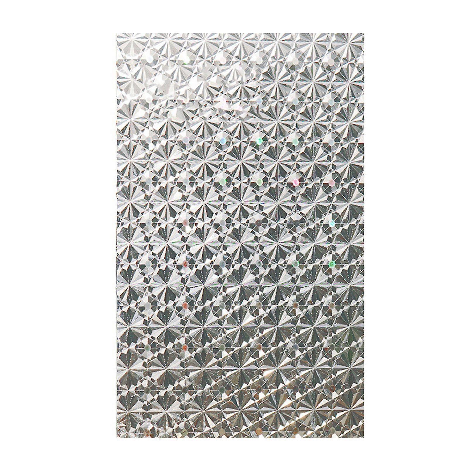 Frosted Window Film 3D Rhinestone Rainbow Privacy Protection UV Sun Blocking Static Glass Covering Cling Home Bathroom Door Decorative Film