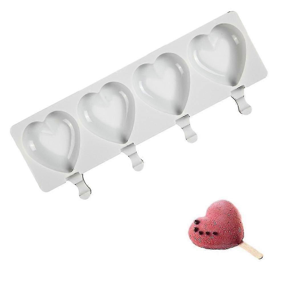 4 Grids Cute Heart Shapedice Cream Mold Maker Making Tool