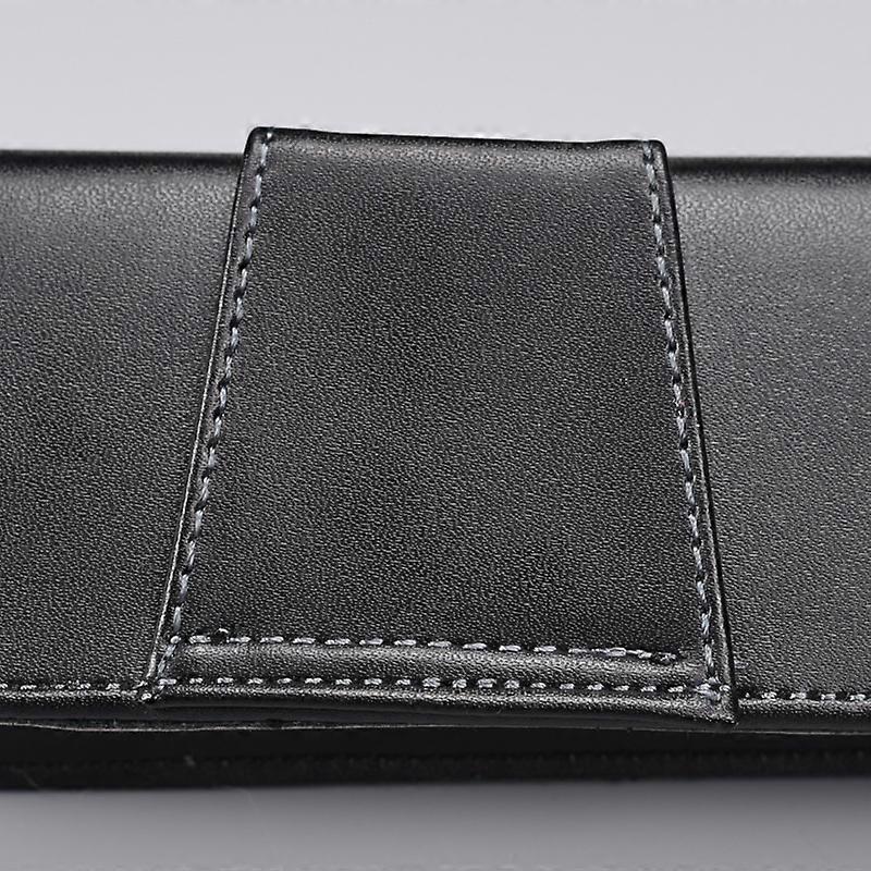 e88 spot wholesale PU leather old and middle-aged glasses storage box can wear belt support custom black