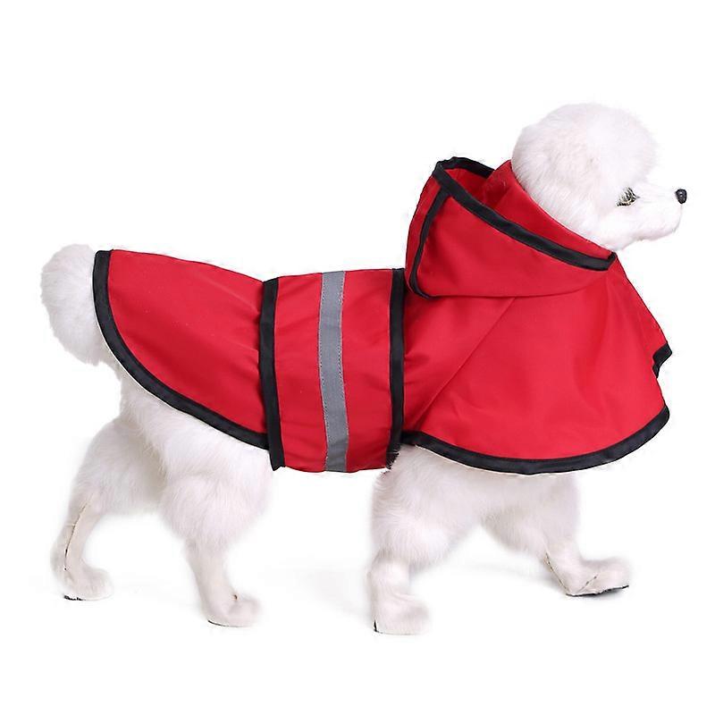 EVAGO Small And Large Dog Raincoat Adjustable Pet Water Proof Clothes Lightweight Rain Jacket Poncho Hoodies with Strip Reflective