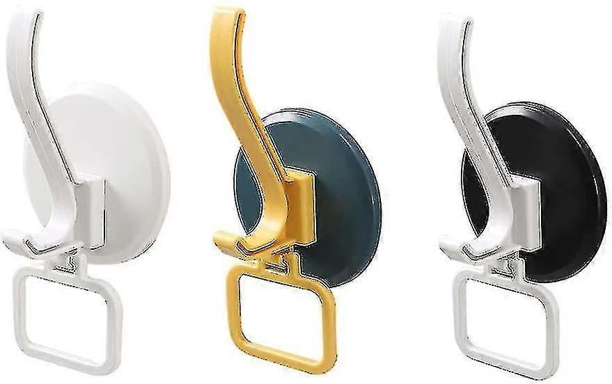 3pcs Self Adhesive Hooks, Plastic Wall Hanger Waterproof