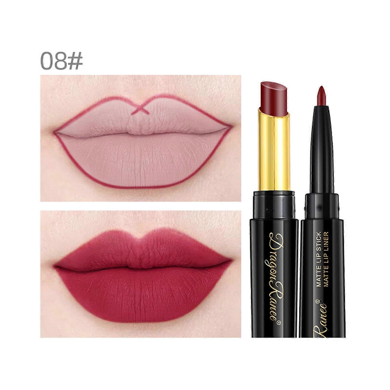 Double-ended Lipstick Lip Liner Non-stick Cup Lipstick Rotating Lip Liner Matte
