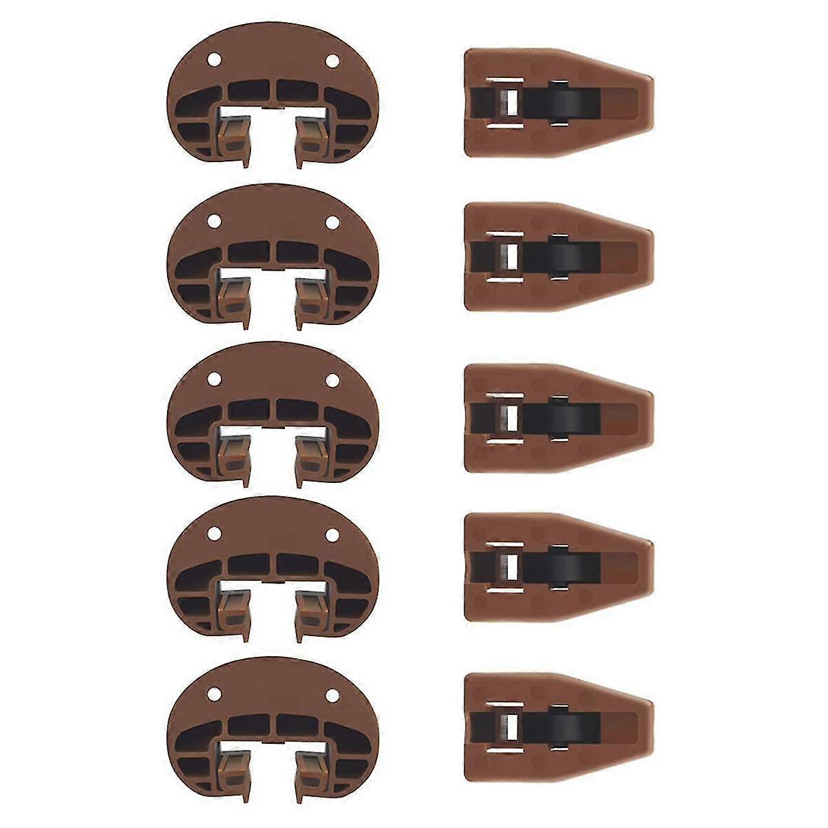 Drawer Slides Guides Plastic 5pairs With Roller Undermount Drawer Slides Stopper For Dresser Drawer
