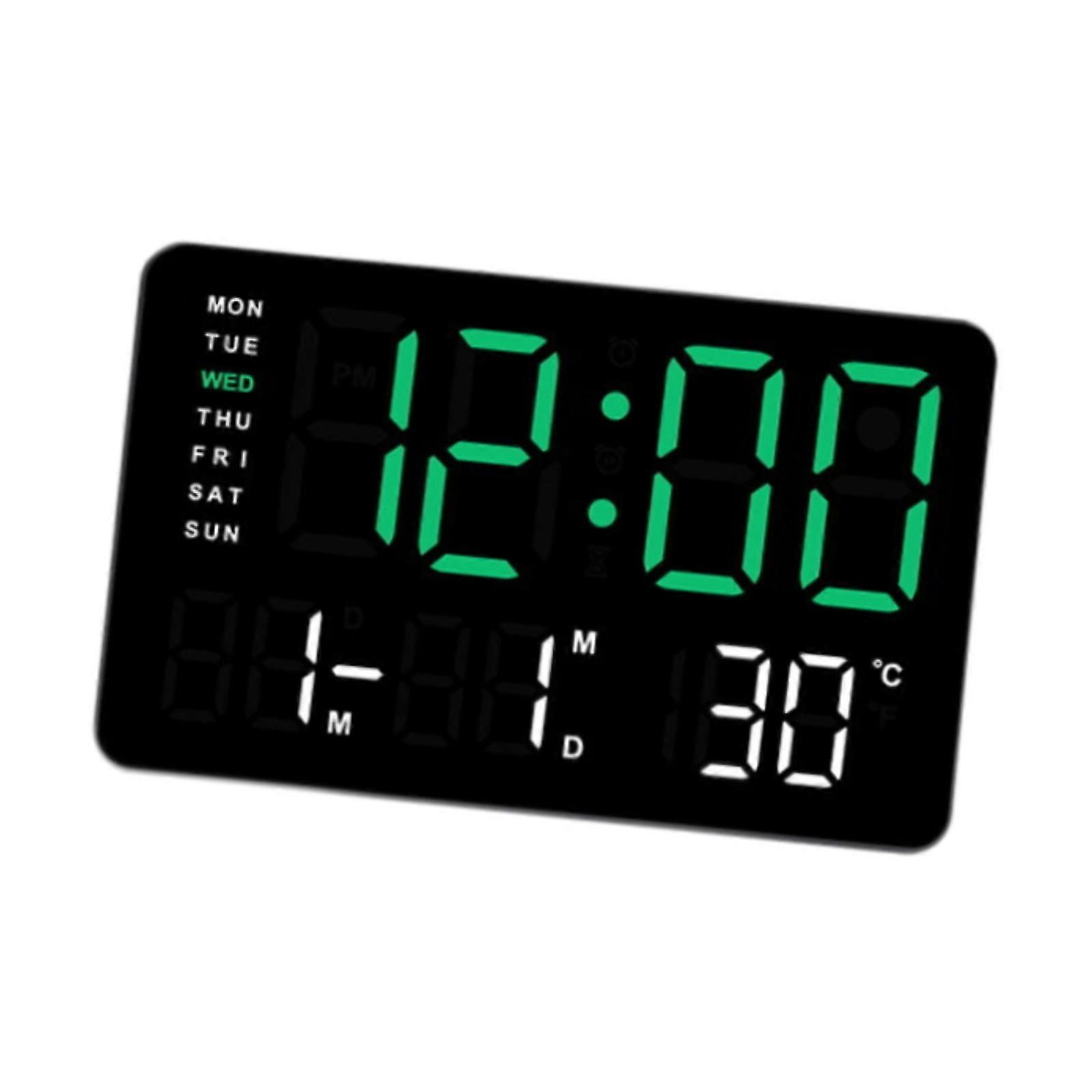 Digital Alarm Clock 12/24H Multipurpose Desk Clock for Indoor Office Nursery Style A