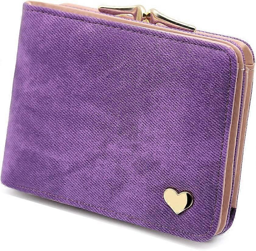 Ladies Short Purse Wallet with Small Heart Decoration