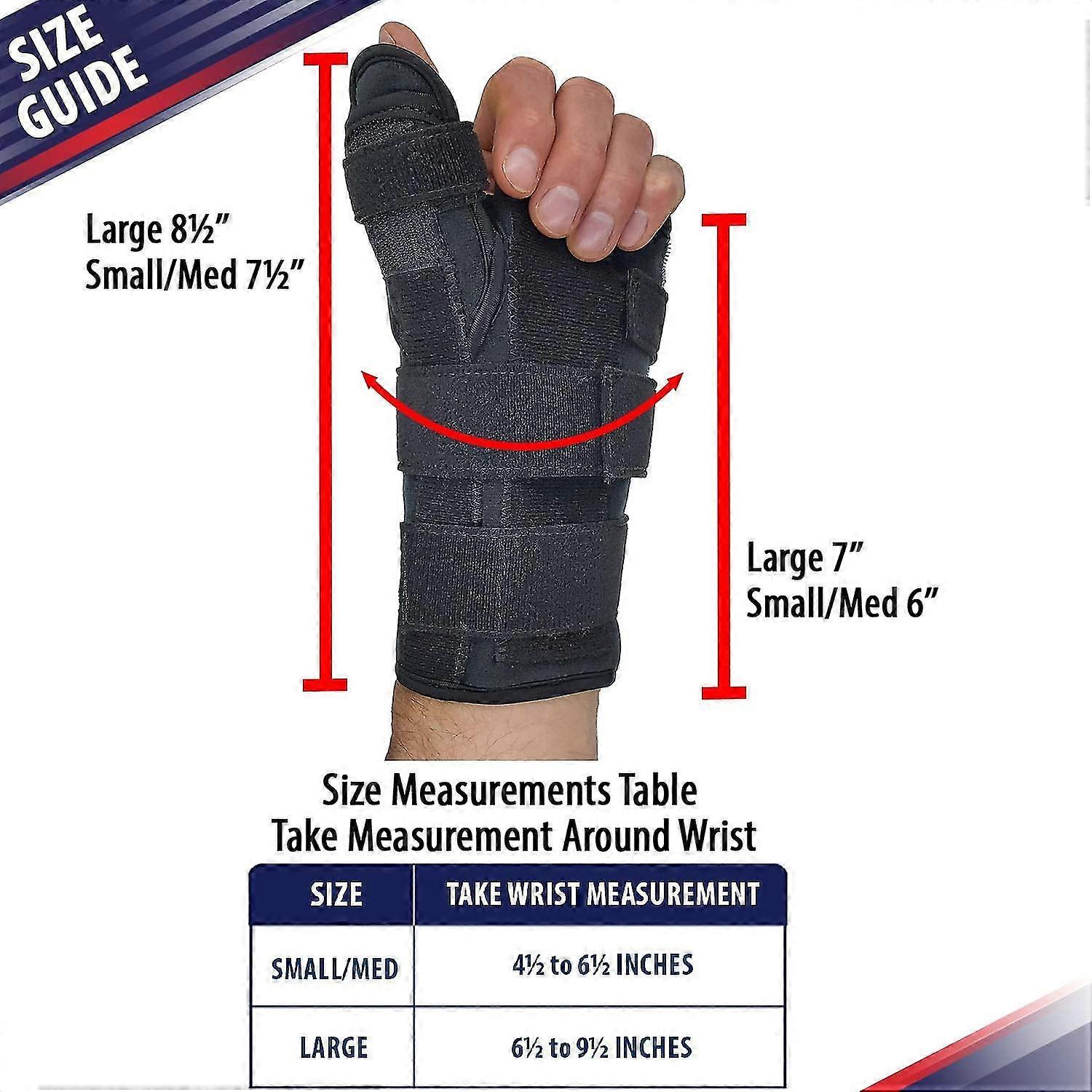 Thumb spica splint & wrist brace both a wrist splint and thumb splint to support sprains, tendinosis