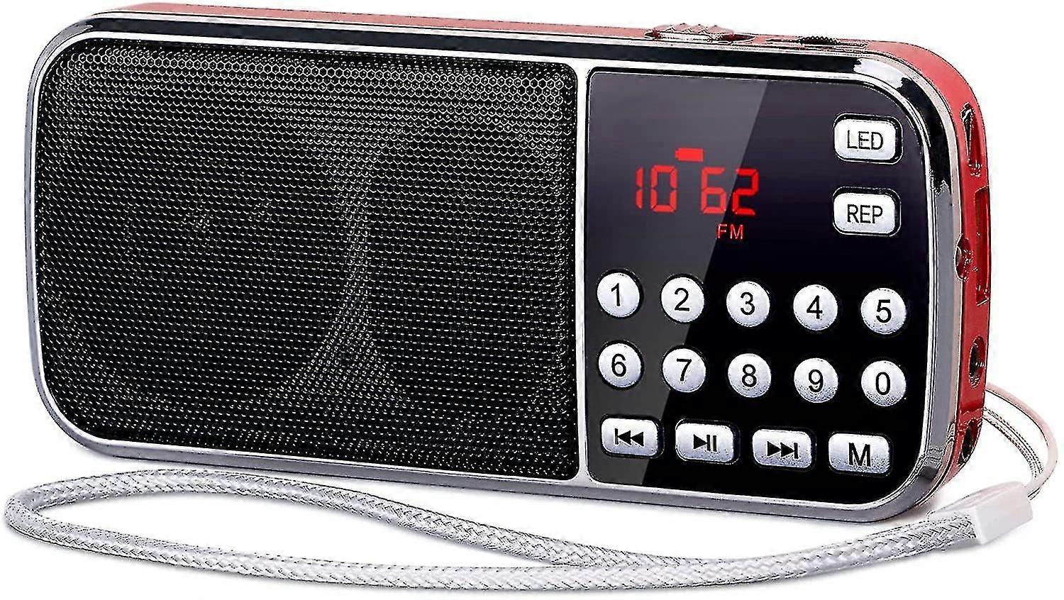 Portable Bluetooth Radio With Led Torch, Rechargeable Battery Powered