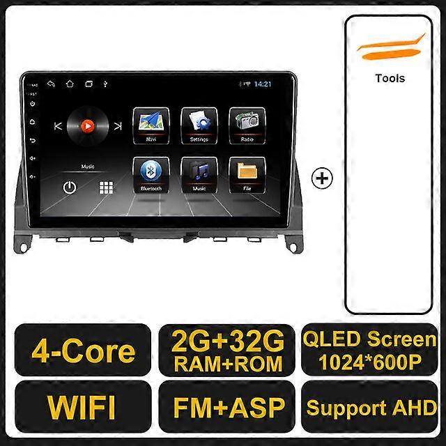 Android 11 Pour Mercedes Benz Classe C 3 W204 S204 2006 - 2011 Autoradio Stéréo Multimédia Navigation GPS Lecteur Vidéo Carplay DSP