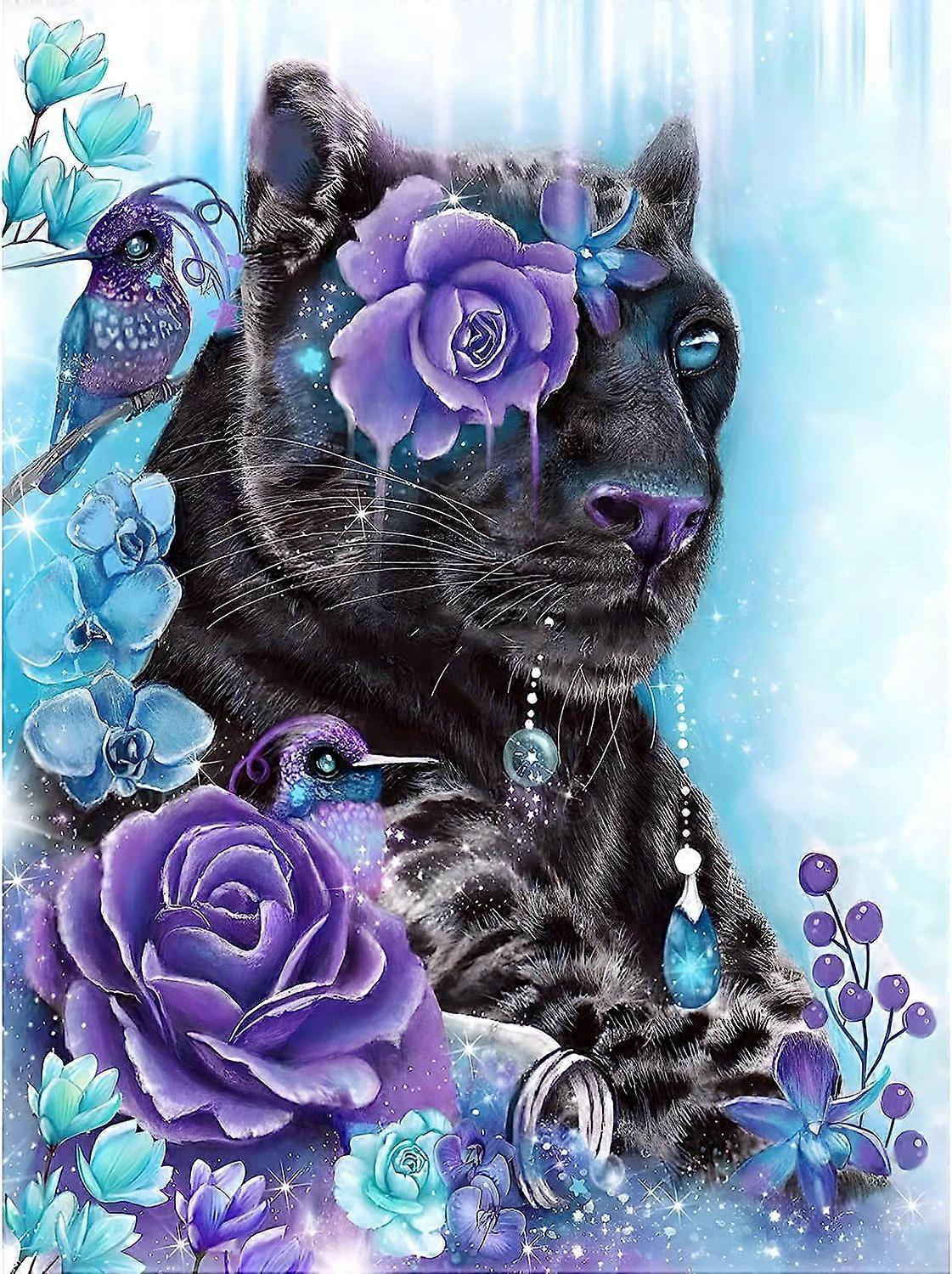 DIY 5D Diamond Painting 5D Comple, Animal Diamond Painting Rhinestone Full Tiger, 5D Diamond Painting Diamond Embroidery Diamond Full Kit Diamond Pain