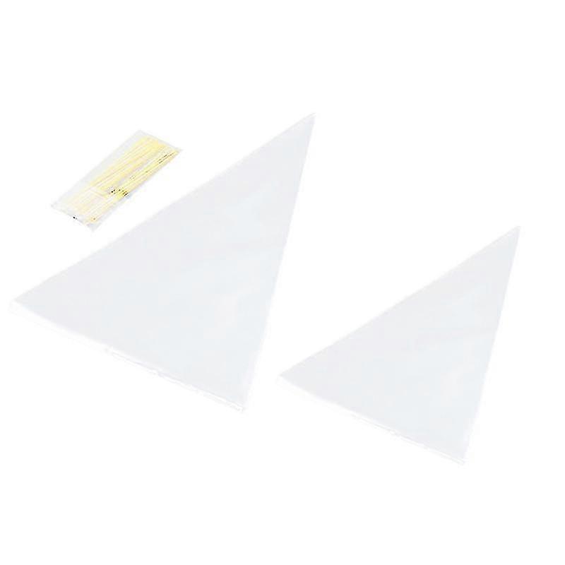 200pcs透明な食糧袋の三角形のパッケージ袋の創造的なキャンディーの食糧貯蔵袋ストラップが付いている(100pcs 16x30cm、100pcs 13x25cm)