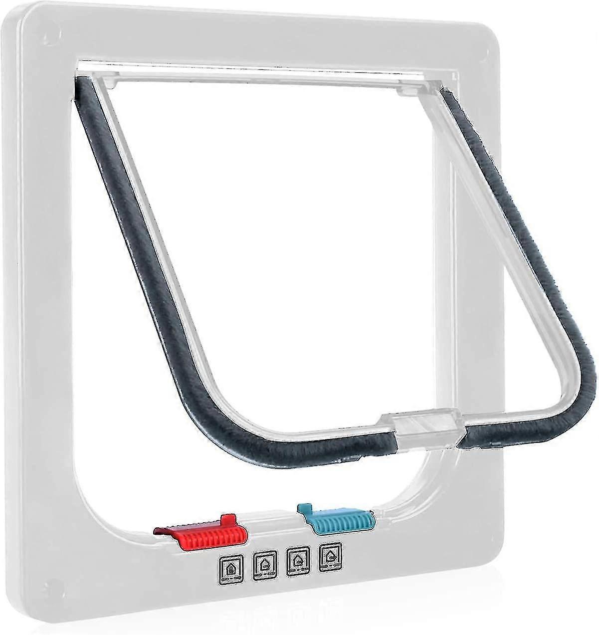 Medium Cat Door With Four-way Lock, Magnetic Pet Set, And Dog Weather Resistant