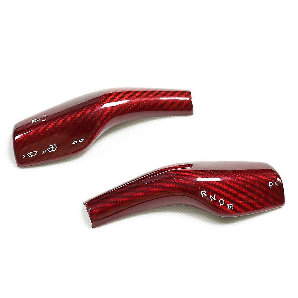 For Tesla Model 3 Y Real Carbon Fiber Red Paddle Shift Extension Shifter Forged Carbon Steering Wheel Shift Add on Sticker 2023