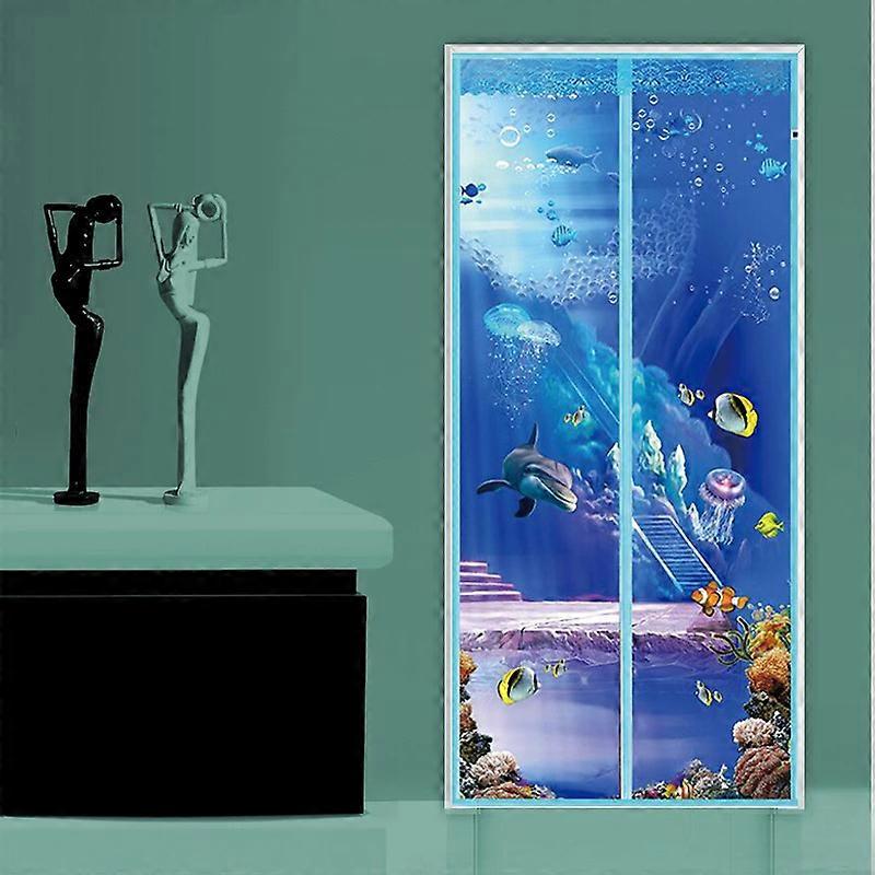 (90 x 210 cm, blue 2)Magnetic Mosquito Net for Door - Mesh Curtain - Keep Bugs Out