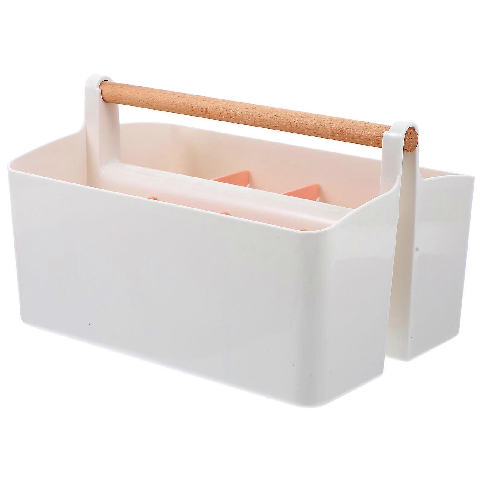 Handheld Storage Box Versatile Stationery Cosmetics Storage Box Multi-grid Sundries Organizer