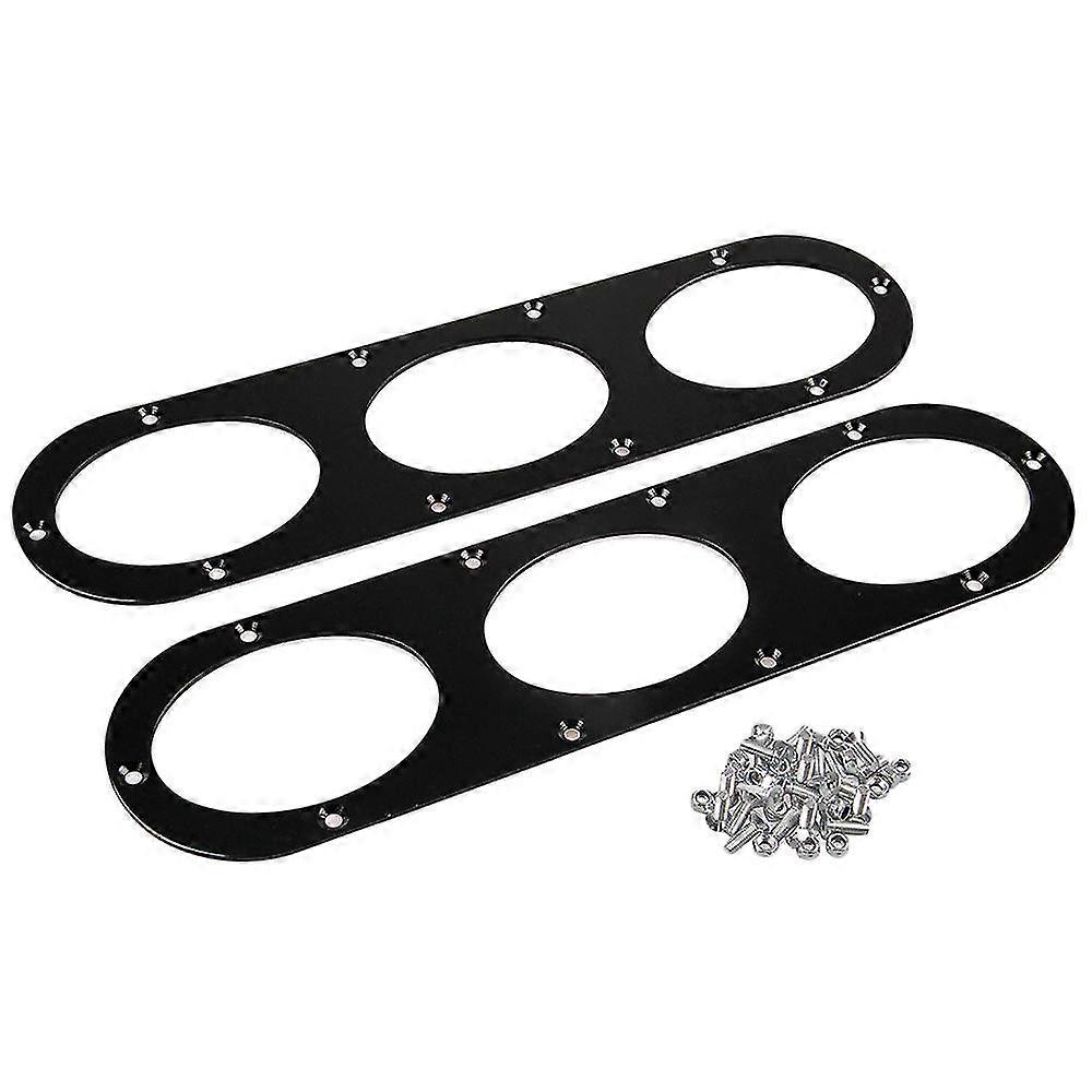 2 Pcs Universal Aluminium Alloy Rear Bumper Race Air Diversion Diffuser Panel Car Styling