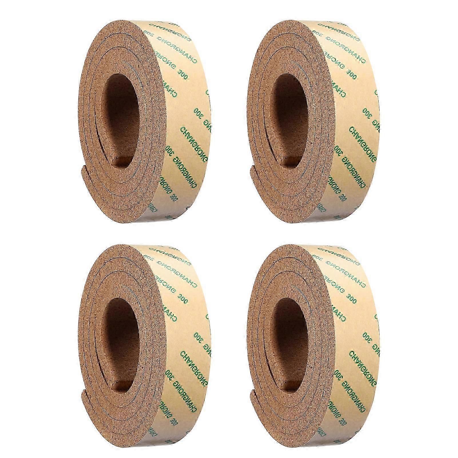 4Pcs Cork Strip Self-adhesive Durable Versatile Memo Board Bulletin Bar Strip for Office Classroom Home Decor