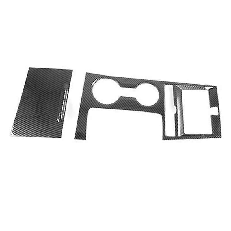 2Pcs Car Carbon Fiber Center Console Shift Panel Water Cup Holder Cover Trim Stickers for K5 2020 2