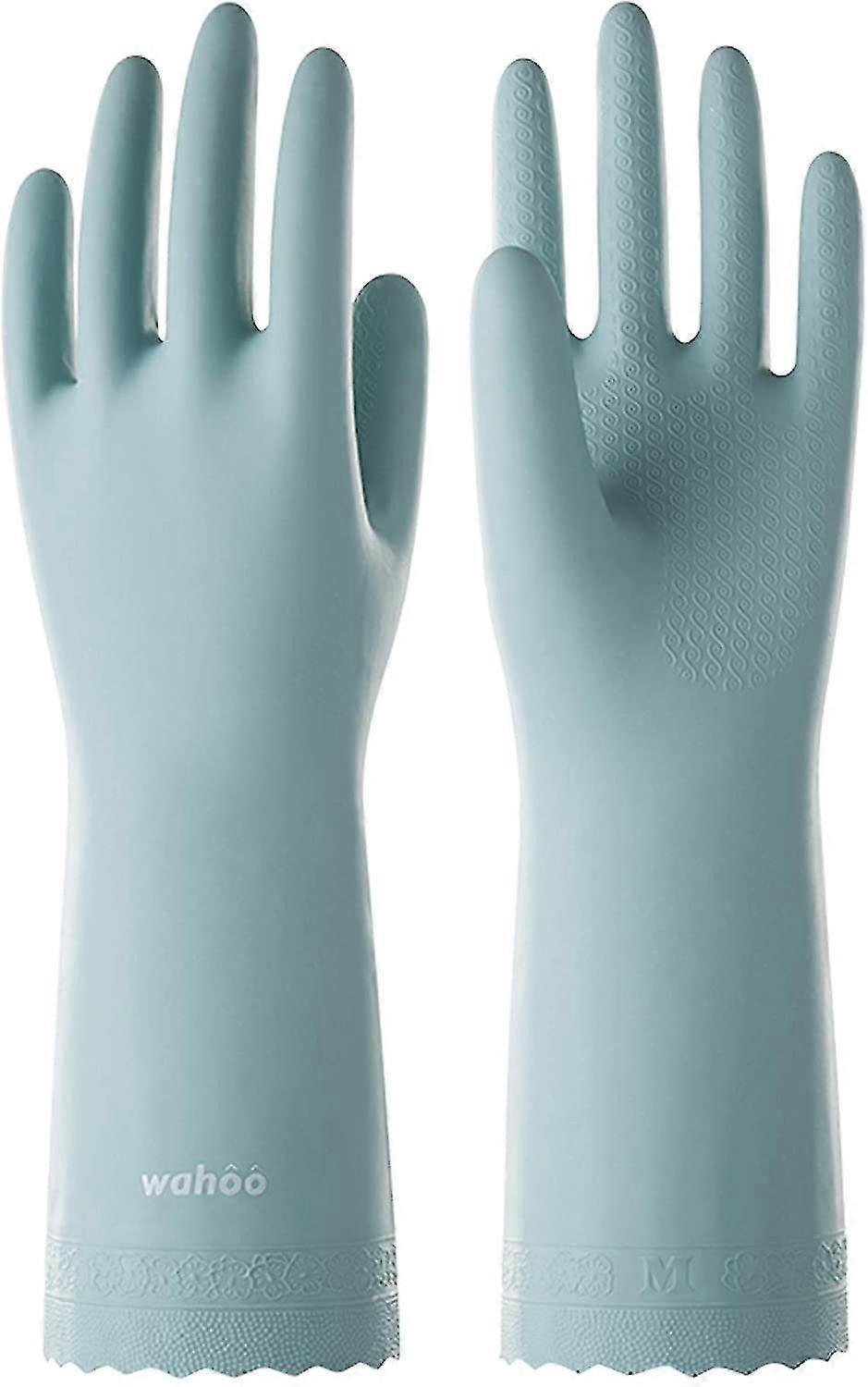 Pvc Household Cleaning Gloves, Reusable Unlined Dishwashing Gloves, Non-slip, Surf Spray, S