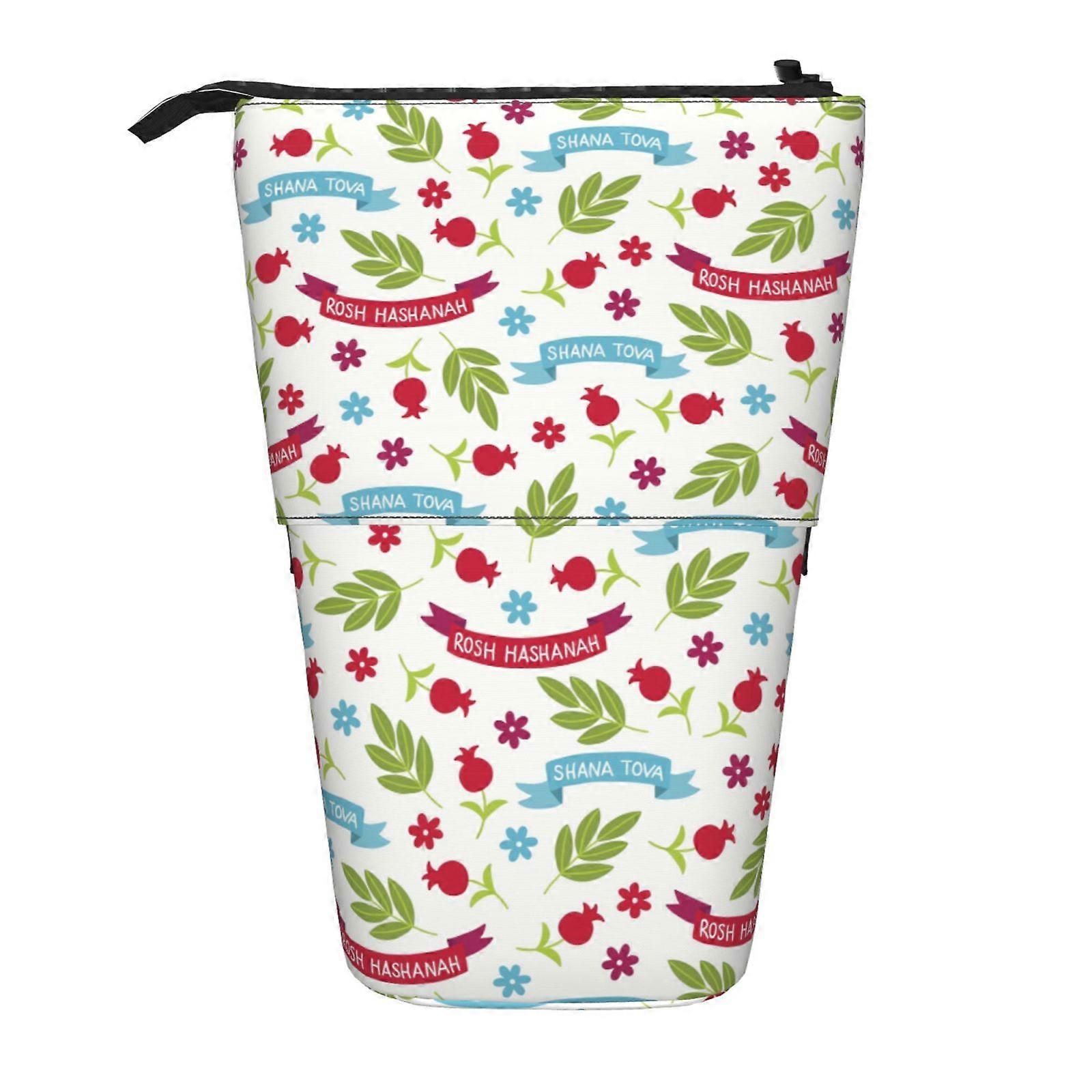 روش هاشانا شانا توفا مقلمة الوقوف حقيبة قلم رصاص تلسكوبي مقلمة مع سحاب حقيبة ماكياج محمولة