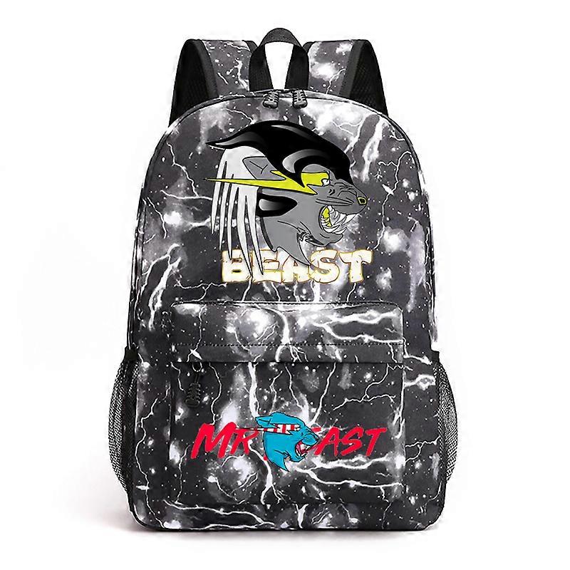 Spot hot selling Mr Beast pattern backpack campus student school bag travel bag