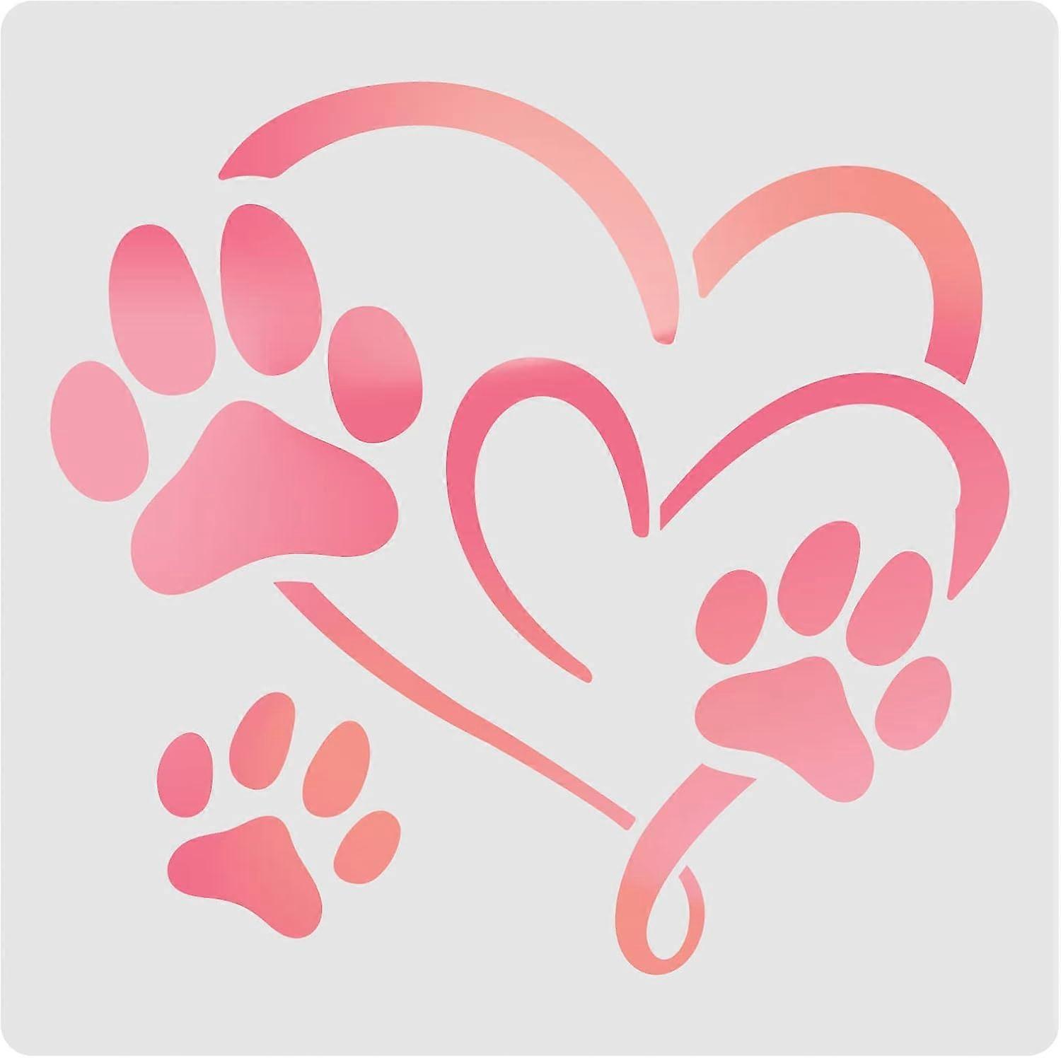 Plastic Reusable Drawing Painting Stencils Templates for Painting on Scrapbook Paper Wall Fabric Floor Furniture Wood Square Footprint Pattern 300x300