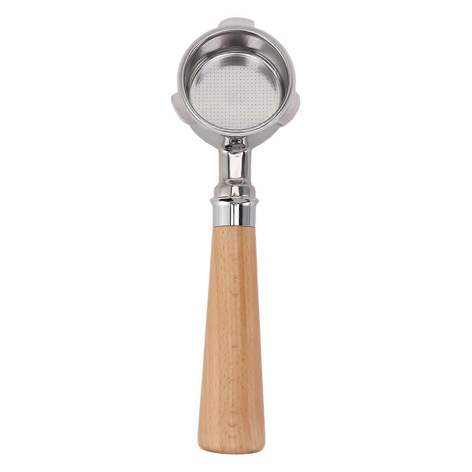 3 Ears Portafilter 51mm Stainless Steel Bottomless Coffee Portafilter Handle for Donlim for Petrus for Bear for Yanxuan Coffee Machine A2 Beech Wood C