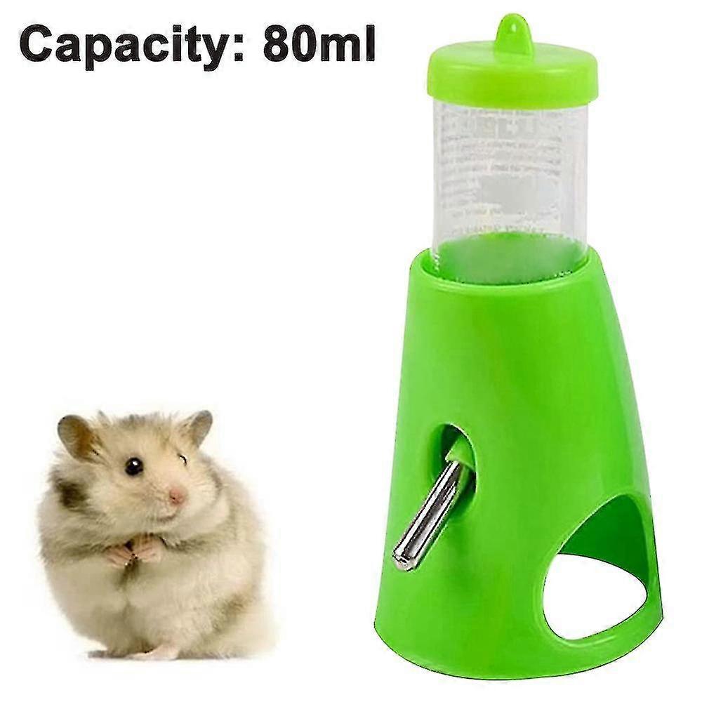 Pet Small Animals Hamster Hideout Drinking Waterer 2-in-1 Water Bottle
