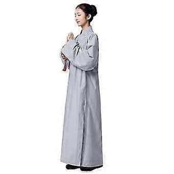 僧服 仏教服 瞑想服 修行服 僧侶 服 厚いコート ロング ガウン 禅 服 大きな 襟付きの伝統的な僧侶のガウン 僧服 仏教服 瞑想服 修行服 僧侶の服 ロング ガウンとショート ガウン