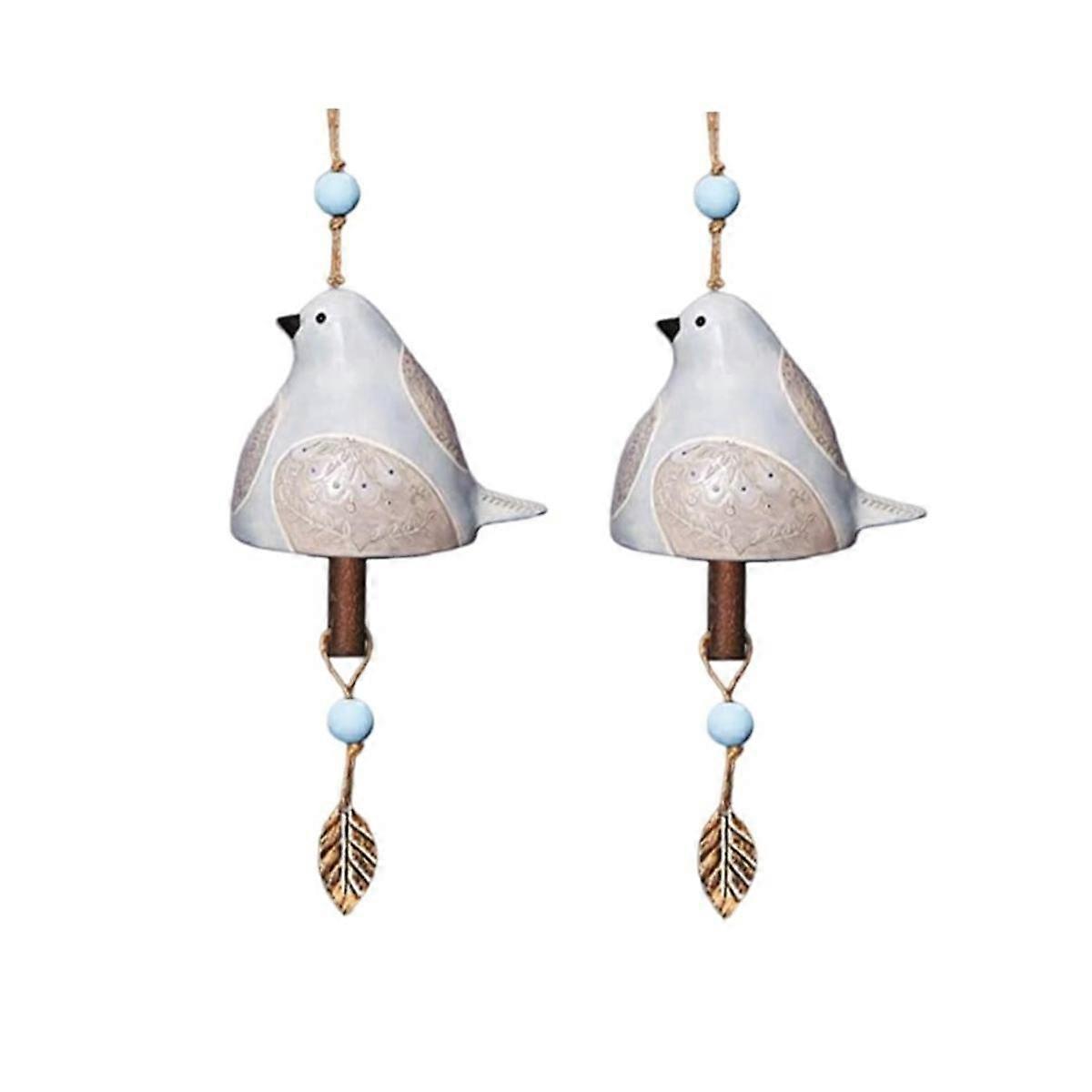 2PCS Bird Song Bell Bird Song Bell Wind Chime Bird Song Bell Garden Decor Hanging Rustic Wind Chime Wind Chime Parts,D