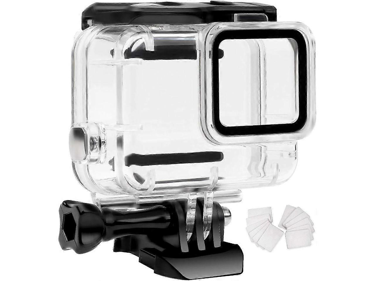 Waterproof Housing Case Only for Go Pro Hero 7 White & Silver, Protective 45m Underwater Dive Case Shell with Bracket Accessories for Go Pro Hero 7 Wh