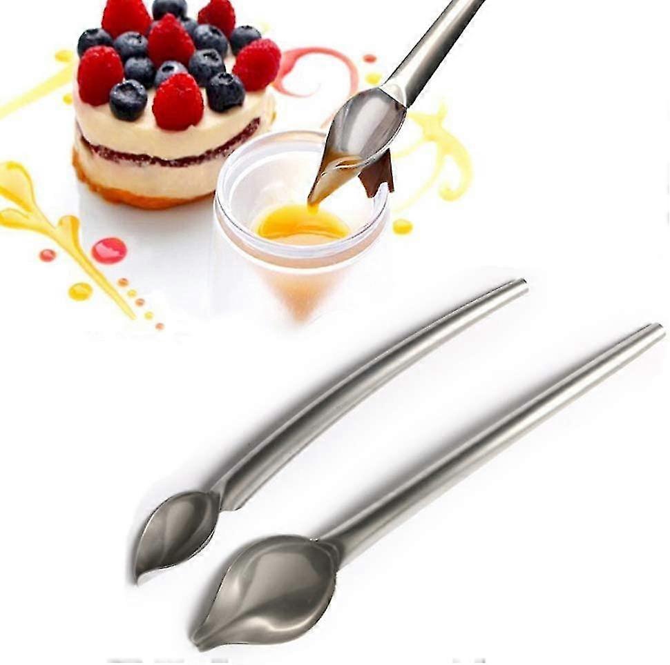 Set van 2 precisie multifunctionele cake decoratie lepels