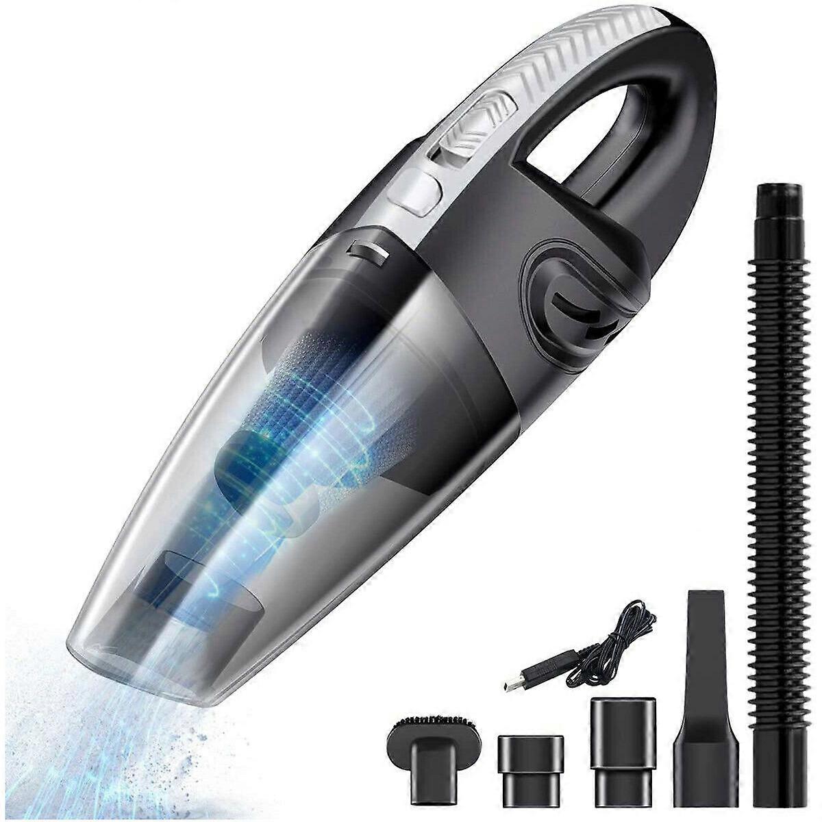 Handheld Lightweight Wet Dry Vacuum Cleaner Cordless, 80W with Powerful Suction, Portable Rechargeable For Car, Home, Office, Car and Pet
