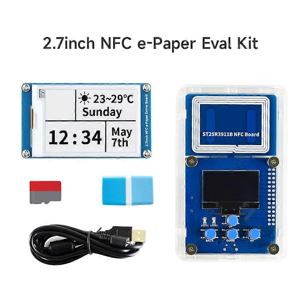 Uprgaded Passive NFCPowered EPaper Eval set No Battery Easy Refreshing ABS