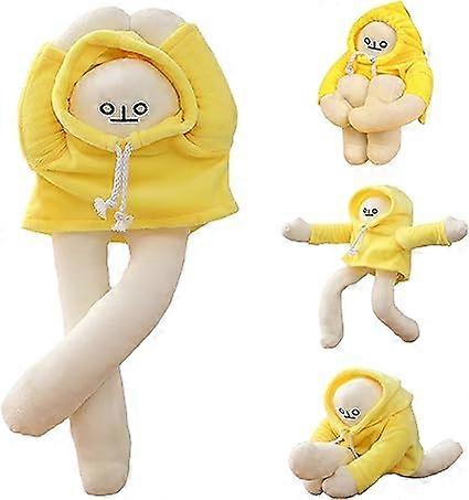 Plush Banana Man Toy, 18cm Strange Banana Filled Animal Doll, With Magnets, Funny Replaceable Plush Pillow Decompression Toy Boys and Girls Birthday P