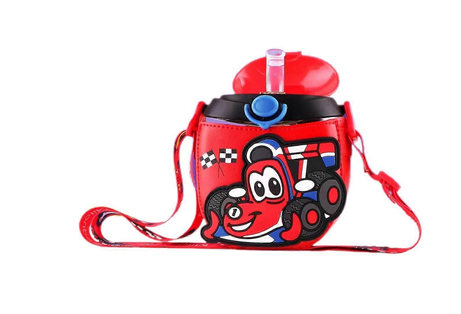 Donut water cup ppsu material straw cup red 450ml