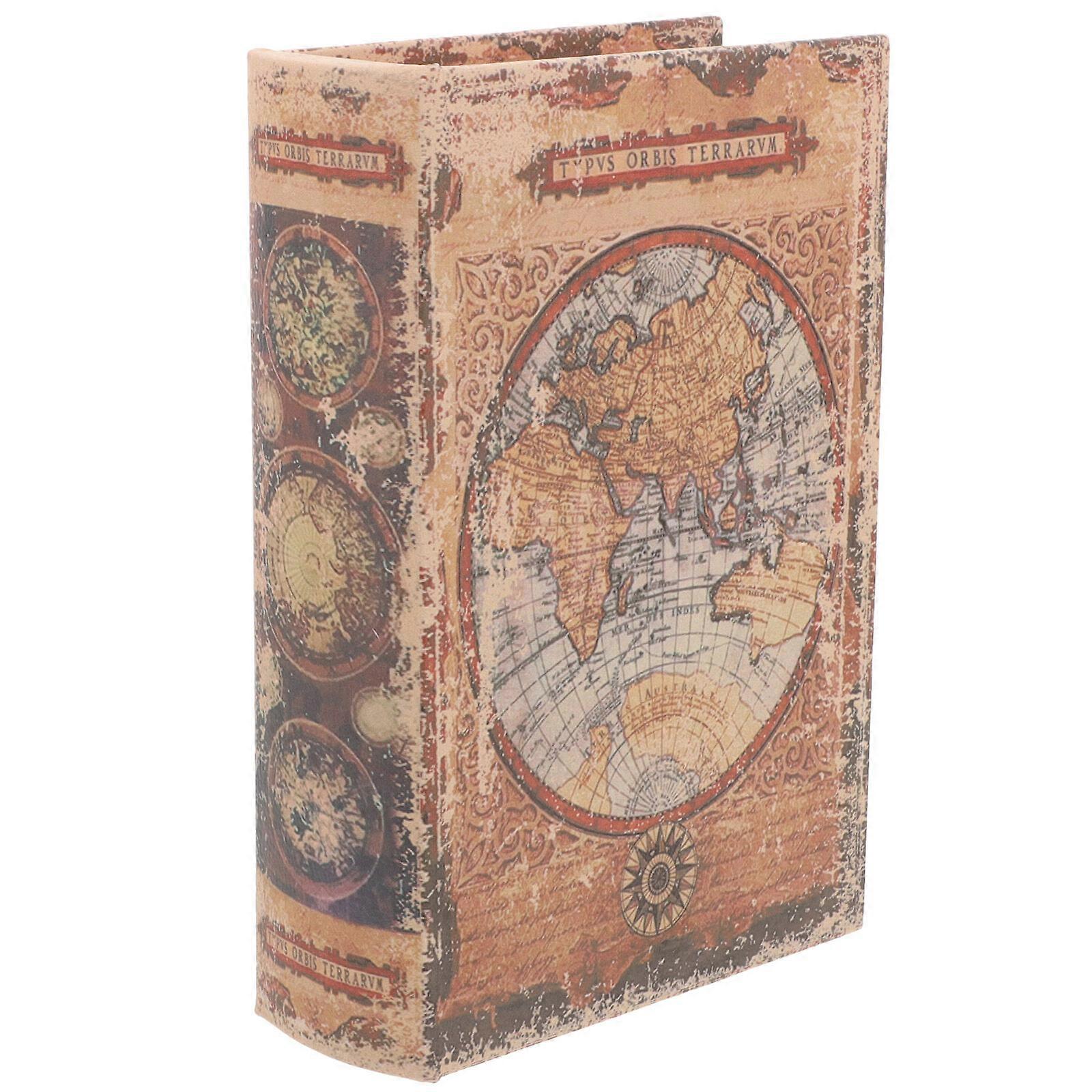 Vintage Fake Book Model Retro Fake Book Box Openable Distressed Storage Book Box