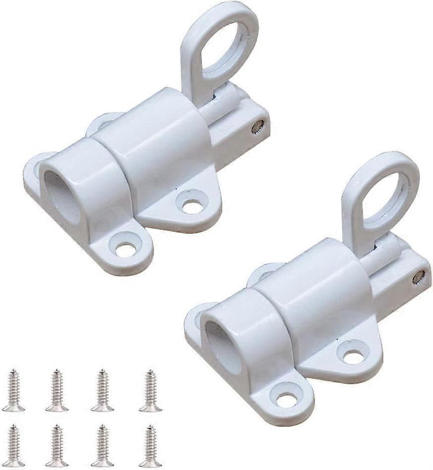 Self-Closing Latch - Spring Door Lock - Door Latch - Security Automatic Window Gate Lock - Spring Load Bolt Latch (White)