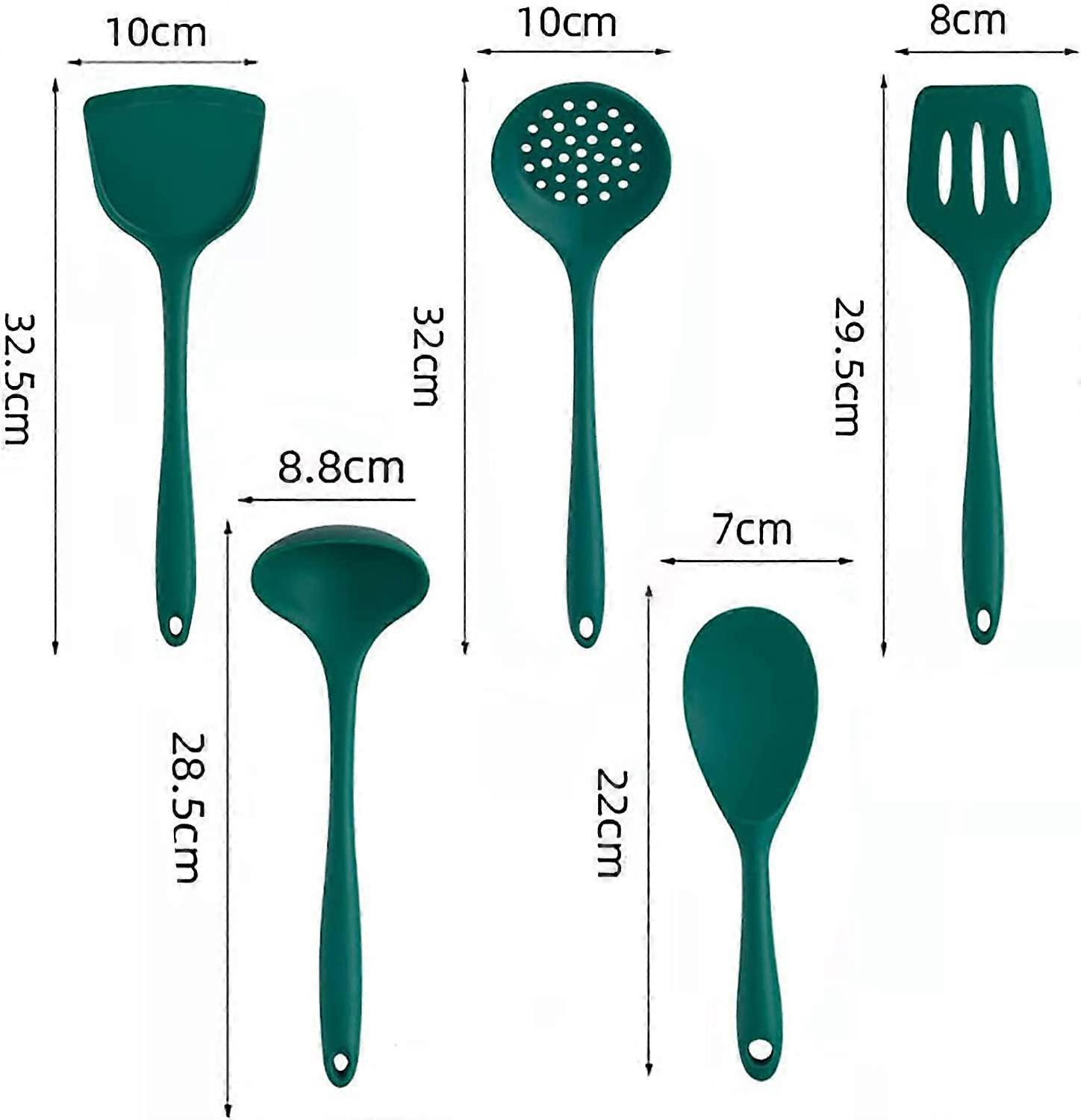 Kitchen Utensil Set, 5 Piece Silicone Cookware Set, Heat Resistant Set