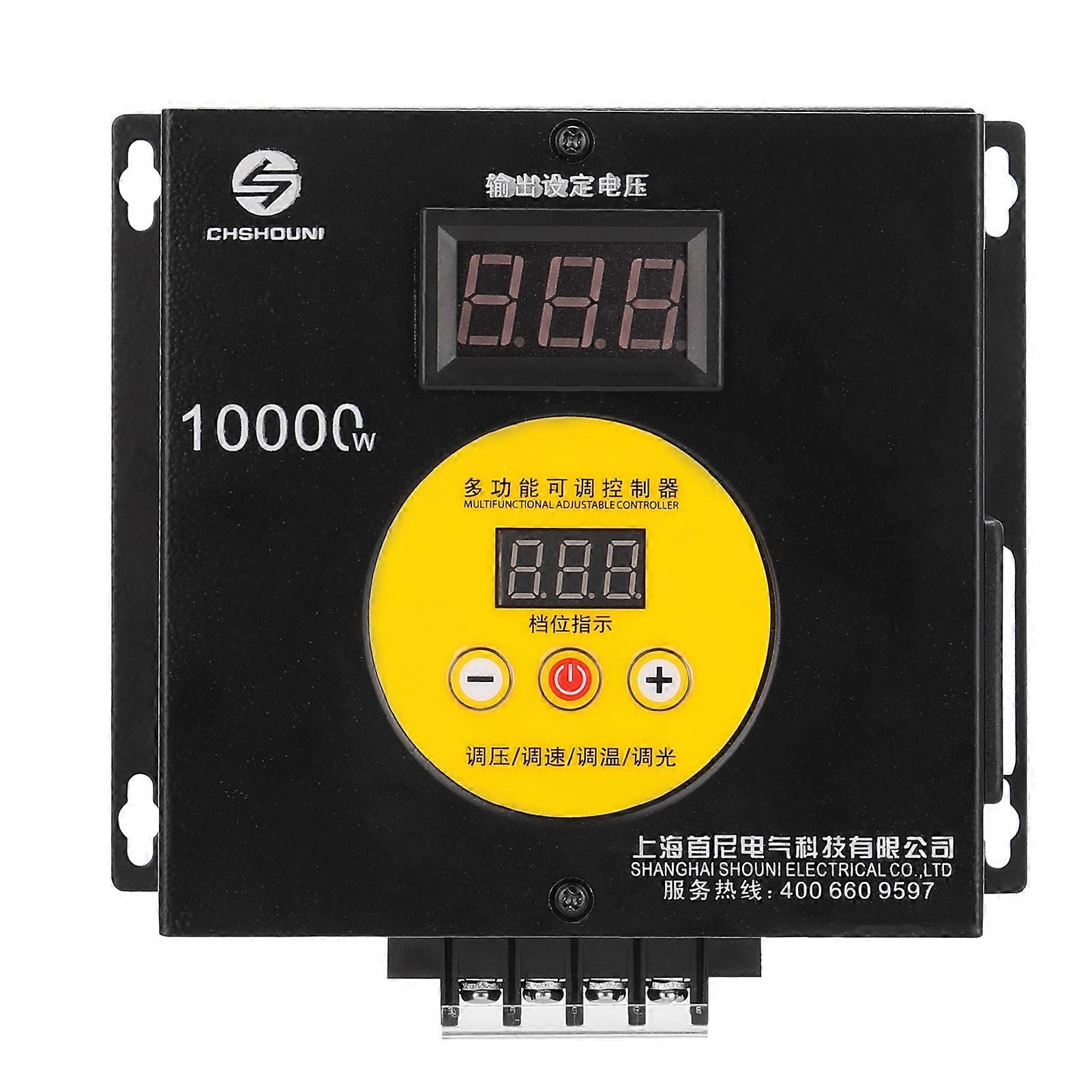 Voltaj Kontrol Cihazı 10000W 220V Yüksek Güçlü Taşınabilir Mini Güvenli Voltaj Düzenlemesi Çok Fonksiyonlu Işık Hızı Sıcaklık Ayarı Dijital Regülatör f