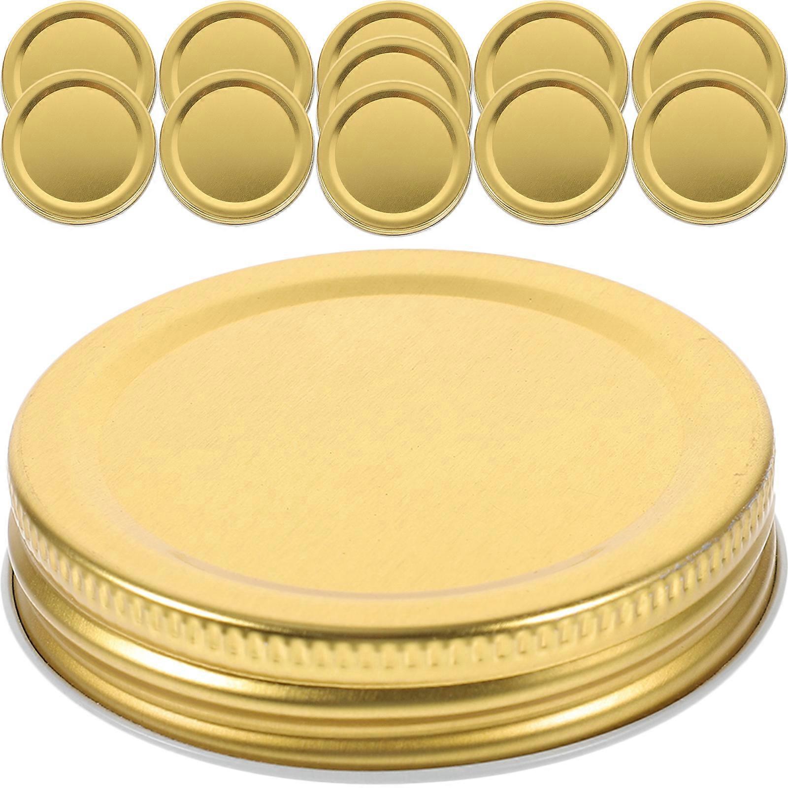 12pcs Couvercles de bocaux Mason Couvercles de conserve réutilisables Couvertures de bocaux pratiques Couvertures de bocaux Mason étanches