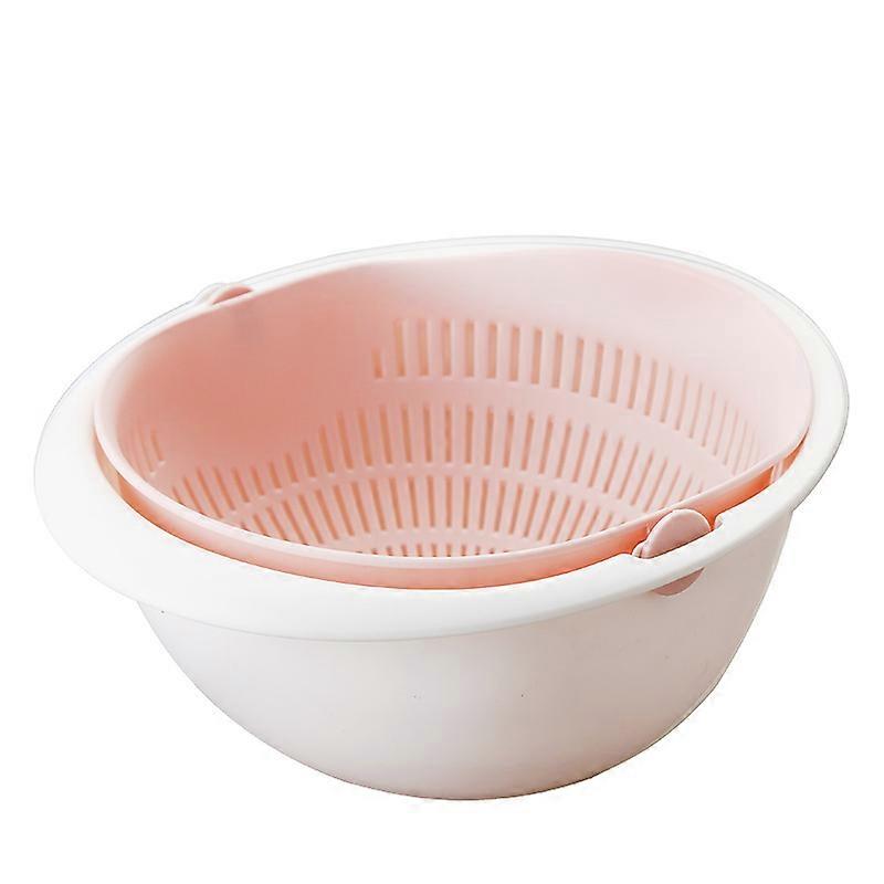 Portable Removal Double-layer Fruit And Vegetable Cleaning Drain Basket