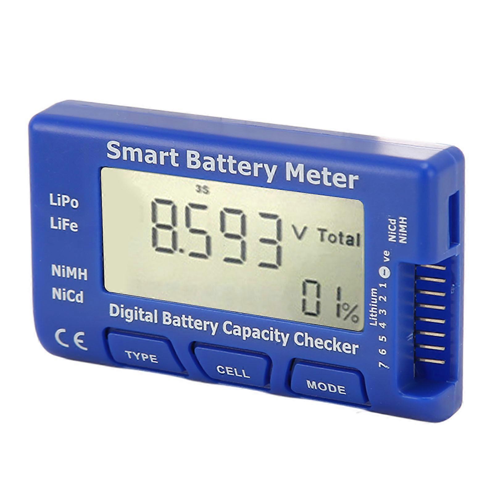 Battery Meter 5 in 1 Multifunctional Digital Battery Checker with LCD Display for Battery Capacity Voltage nce Resistance 6.5V‑29.4V